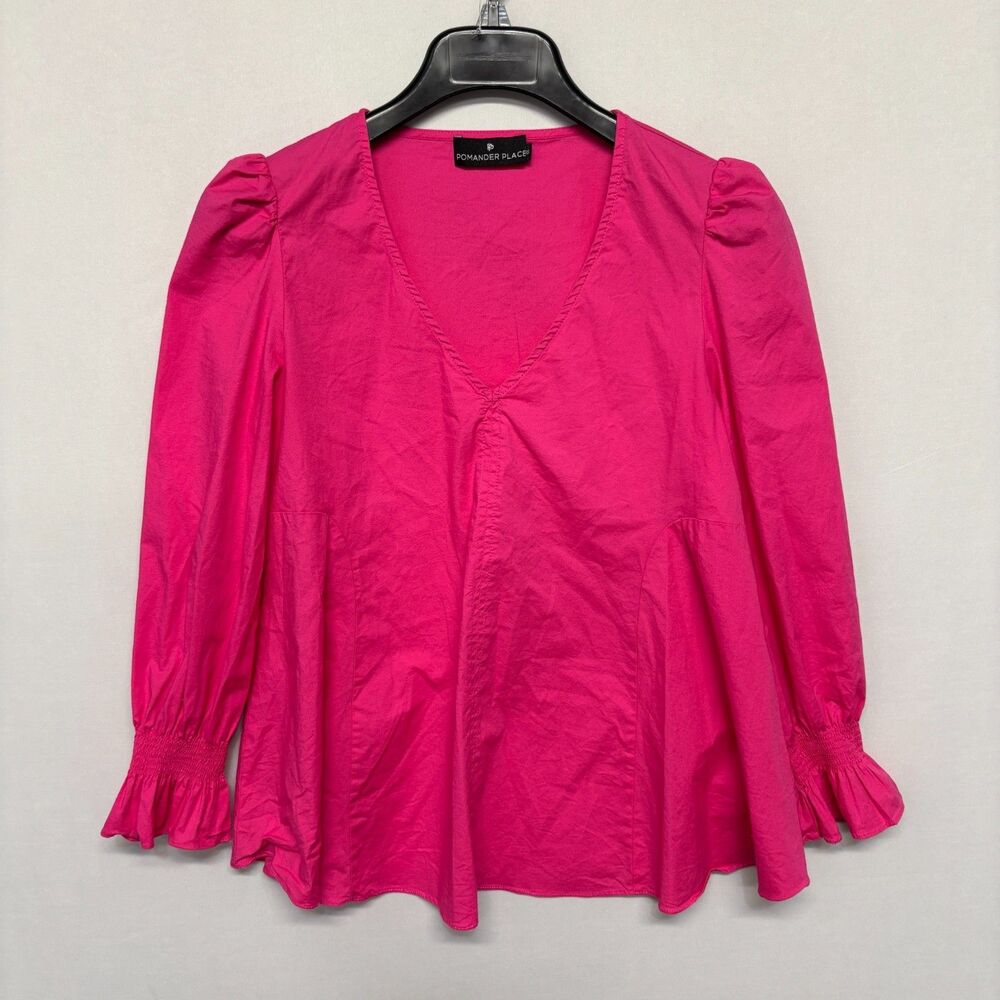 Pomander Place Tuckernuck Women Blouse Top Shirt XS X-Small Puff Sleeve D134 -29